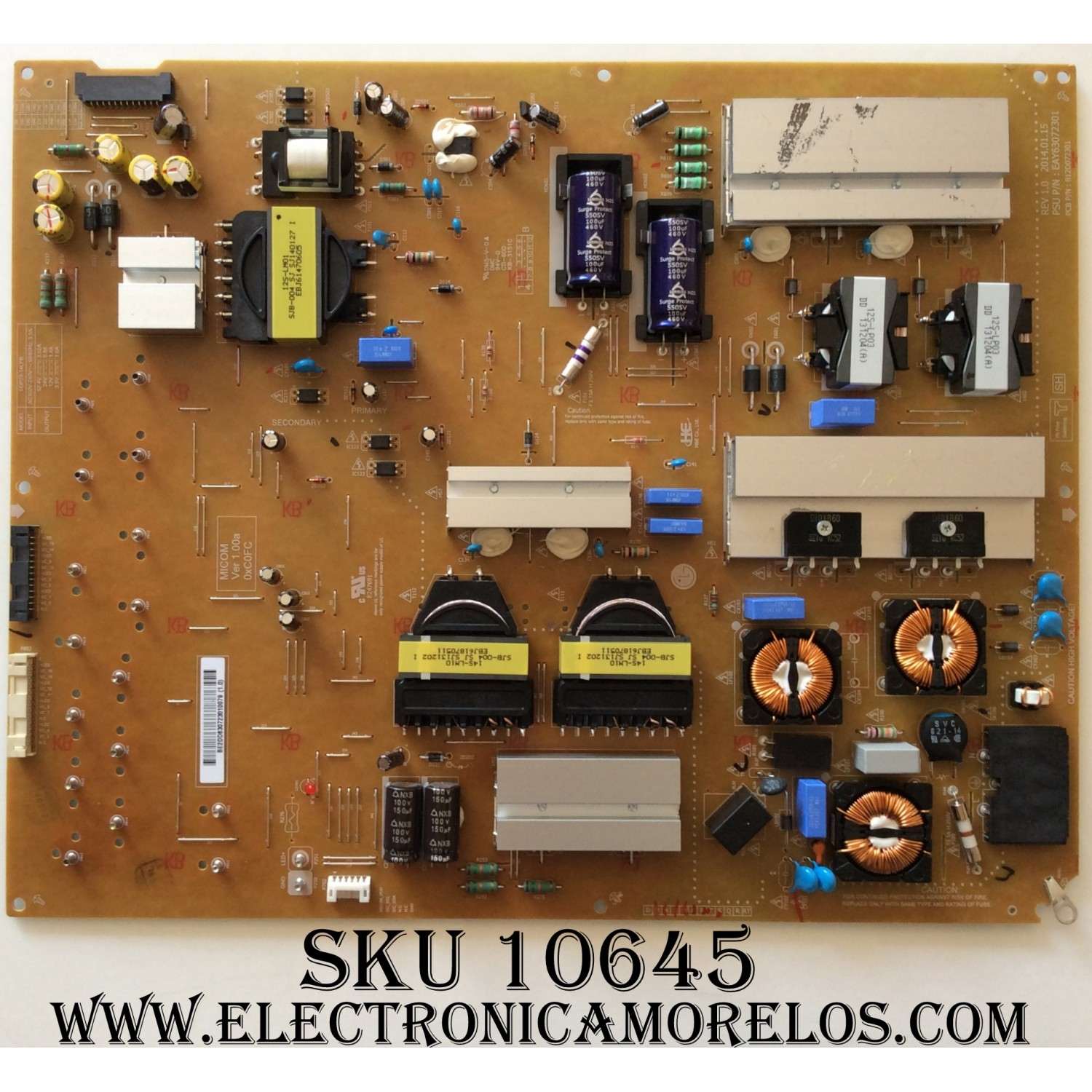 FUENTE DE PODER / LG EAY63072301 / B12D072301 / 63072301 / LGP70-14LPB / PANEL HC700CUF-VHHD1-11XX / MODELOS 70LB7100-UC / 70LB7100-UC AUSMLJR - Imagen 1